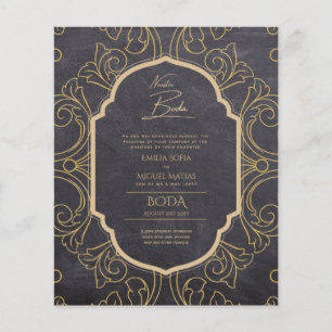 Nuestra Boda GOLD Frame Spanish Wedding INVITE