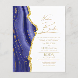 Nuestra Boda Gold Text AGATE Wedding INVITE