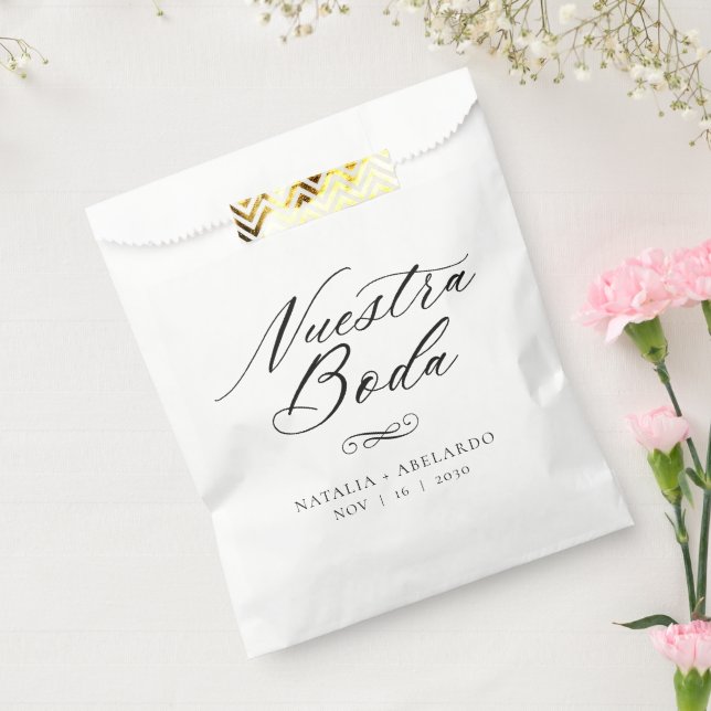 Nuestra Boda Mexican Wedding Treat Bags (Sealed)
