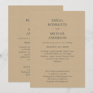 Nuestra Boda Modern Typography MANY COLORS INVITE