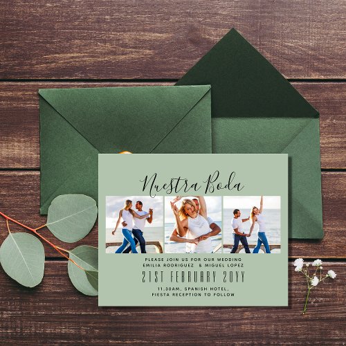 Nuestra Boda Photo Collage Wedding INVITE Flyer