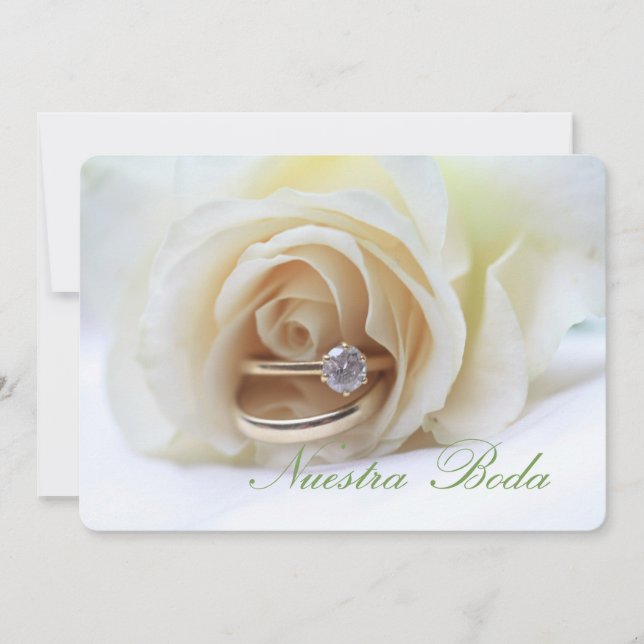 Nuestra Boda - Spanish  wedding invitation (Front)