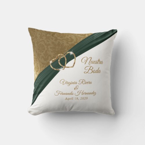 Nuestra Boda _ Wedding Anniversary Throw Pillow