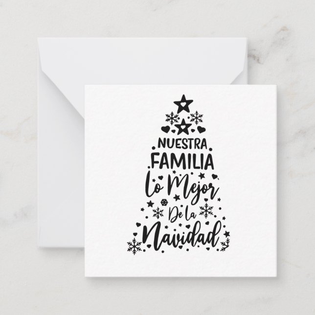 Nuestra Familia Lo Mejor De La Navidad Note Card (Front)