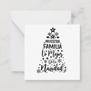 Nuestra Familia Lo Mejor De La Navidad Note Card