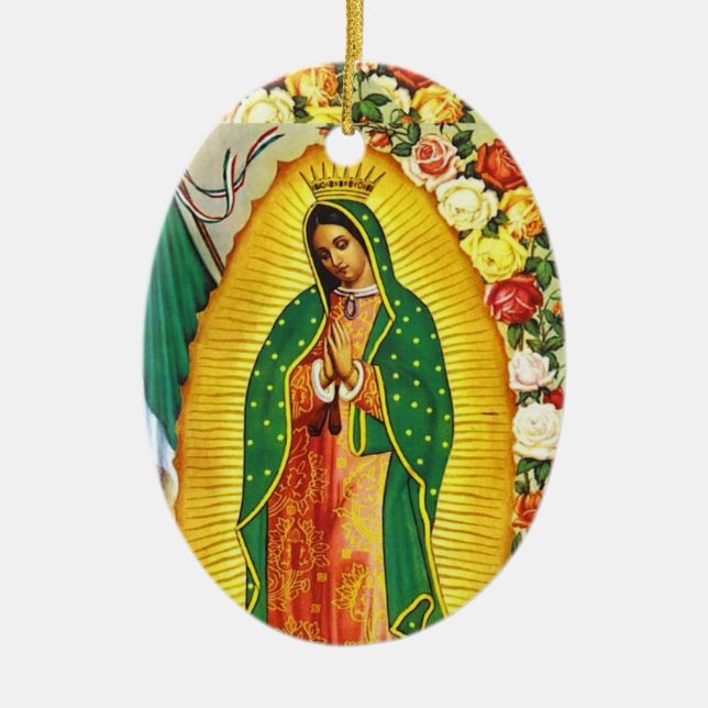 Nuestra Señora de Guadalupe Ceramic Ornament (Front)