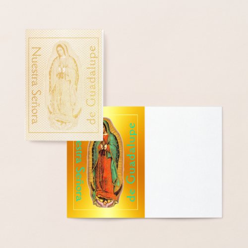 Nuestra Seora de Guadalupe Gold Foil Card