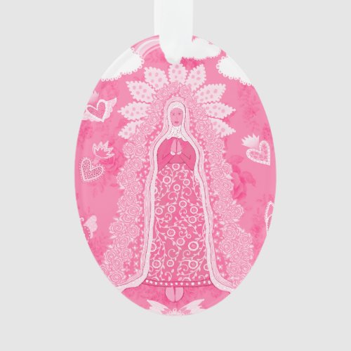 Nuestra Seora de Guadalupe Pink Ornament