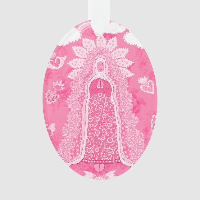 Nuestra Señora de Guadalupe Pink Ornament (Front)