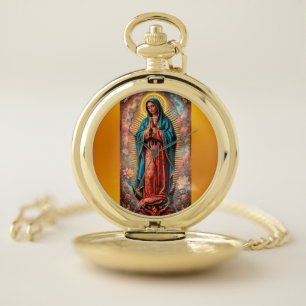 Nuestra Señora de Guadalupe Pocket Watch