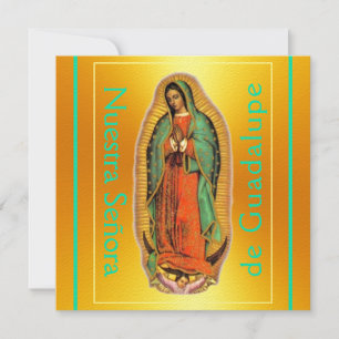 Nuestra Señora de Guadalupe Square Flat Card 