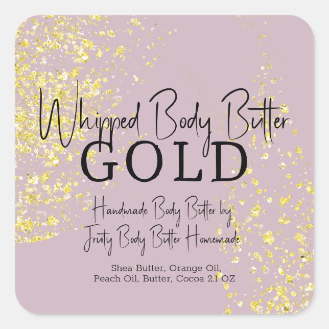 Nuetral Colors Bath Branding Packaging Square Sticker (Front)