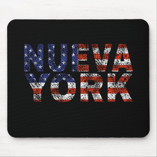 Nueva York New York with Flag Mouse Pad