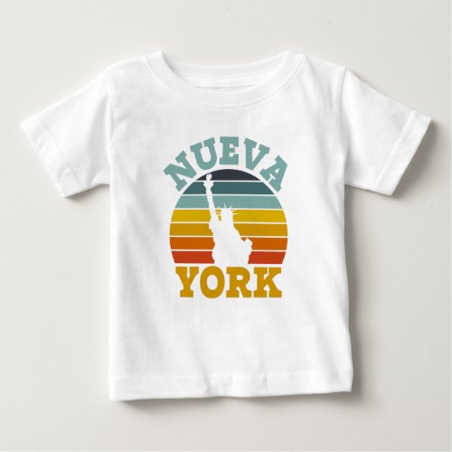 Nueva York Retro Vintage Sunset Latino Hispanic T_ Baby T_Shirt