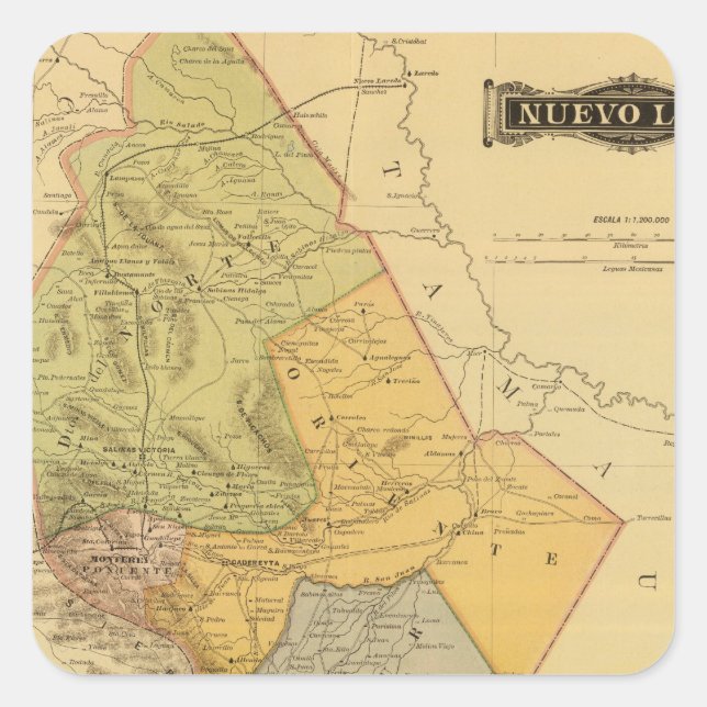 Nuevo Leon Square Sticker (Front)