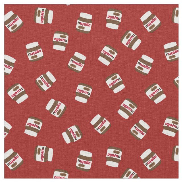 Nufella Chocolate Spread Pattern Fabric (Close Up)
