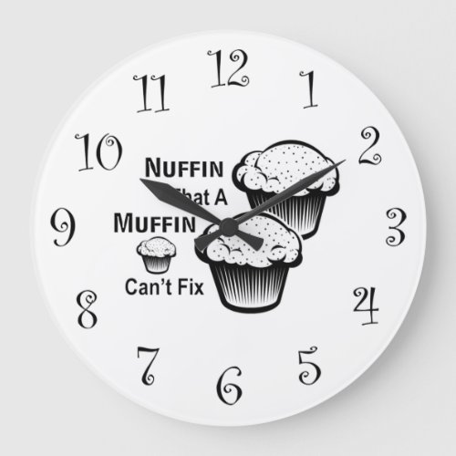 Nuffin That A Muffin Cant Fix Wall Clock