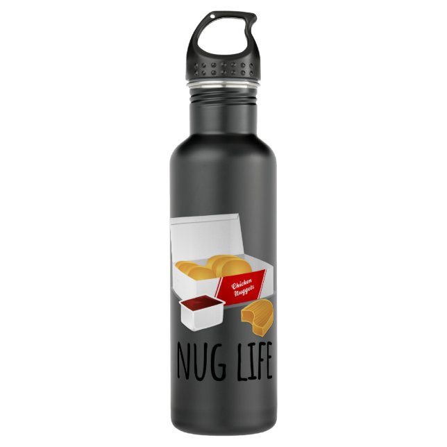 Nug Life - Chicken Nuggets Stainless Steel Water Bottle (Front)