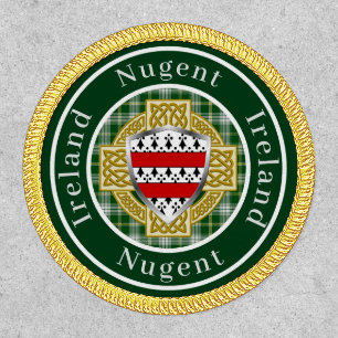 Nugent Irish Shield/Celtic Cross Personalized  Patch