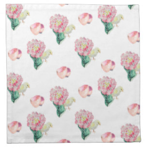 Nugget Baby Easter Chick and Tulip Cloth Napkin