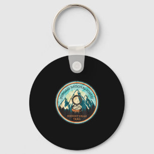 Nugget falls trail in alaska keychain