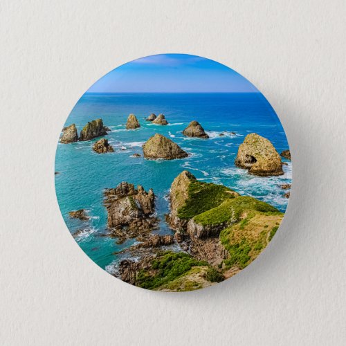 Nugget Point islets New Zealand Button