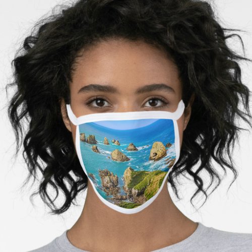 Nugget Point islets New Zealand Face Mask