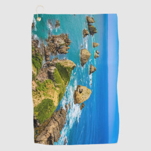 Nugget Point islets, New Zealand Golf Towel