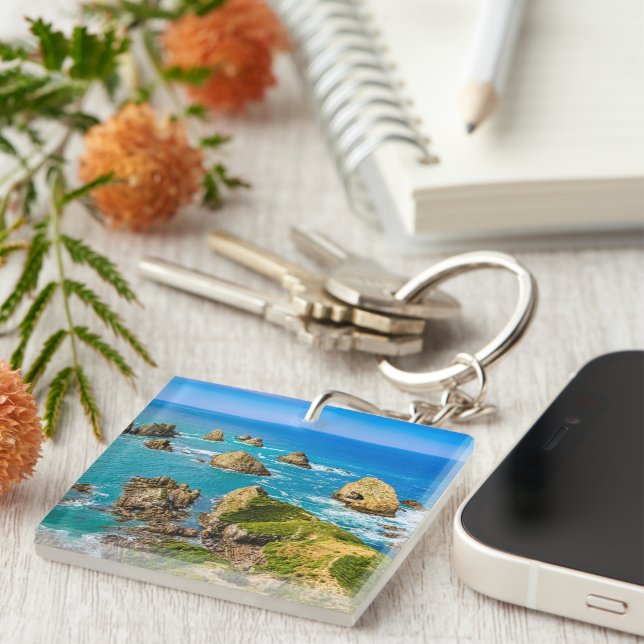 Nugget Point islets, New Zealand Keychain (Front Right)