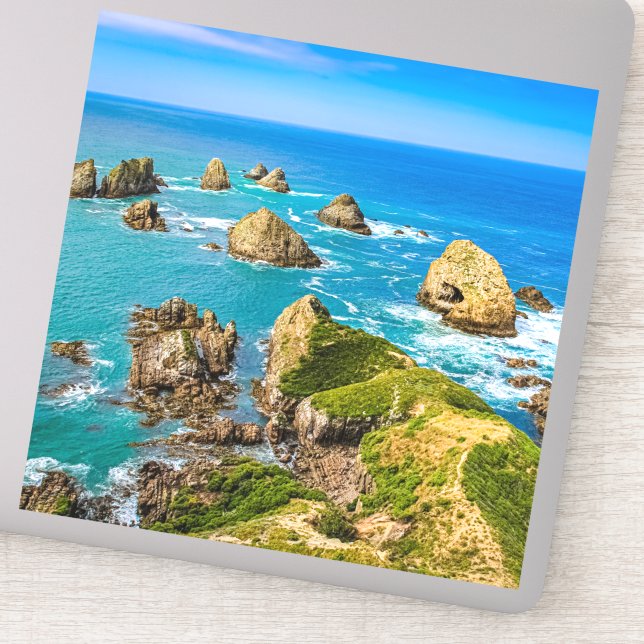 Nugget Point islets, New Zealand Sticker (Detail)