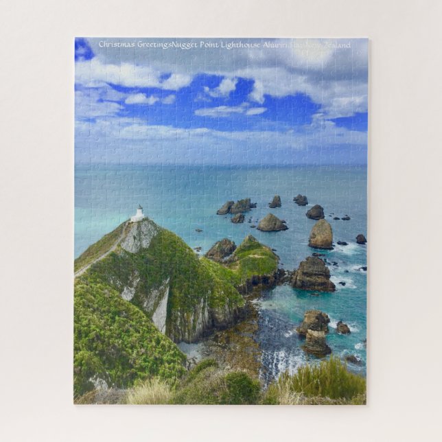 Nugget Point Lighthouse Ahuriri Flat New Zealand Jigsaw Puzzle (Vertical)