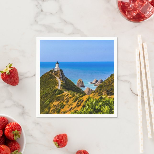 Nugget Point lighthouse, New Zealand Napkins (Insitu)