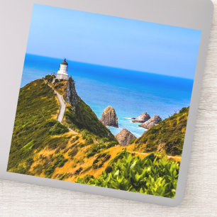 Nugget Point lighthouse, New Zealand Sticker