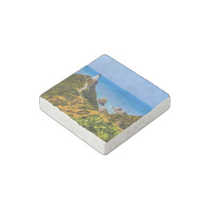Nugget Point lighthouse, New Zealand Stone Magnet