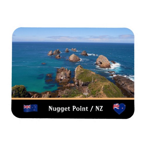 Nugget Point Rock Circle New Zealand Magnet