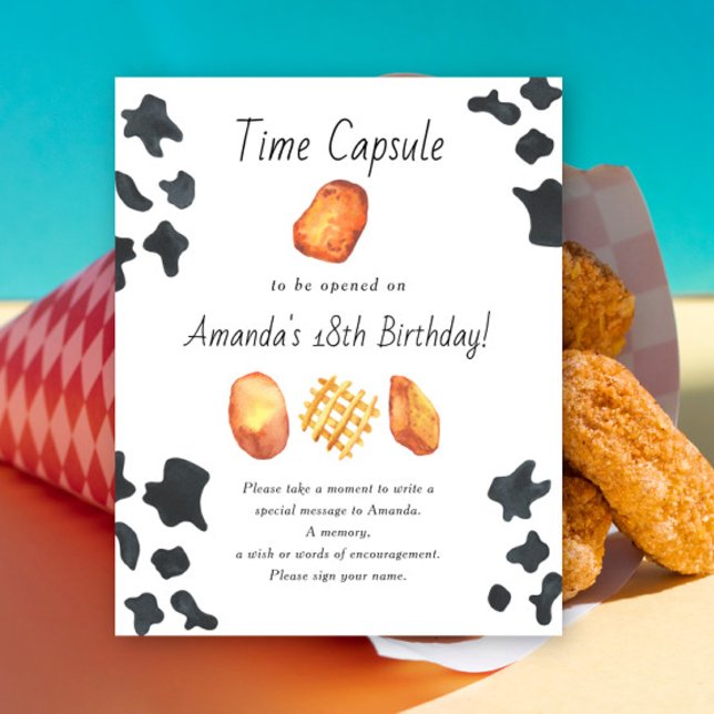 Nugget Time Capsule 1st birthday gender neutral Poster (Creator Uploaded)
