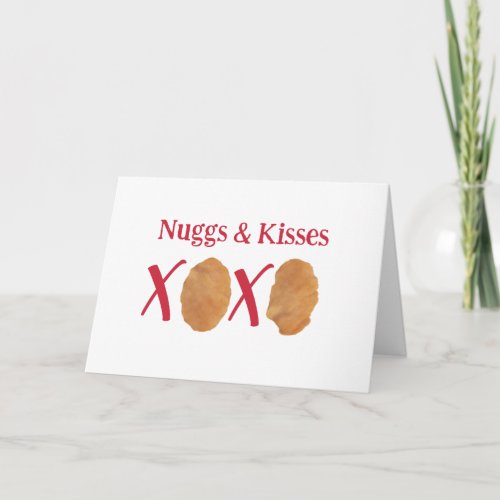 Nuggs  Kisses Punny Valentines Day Card