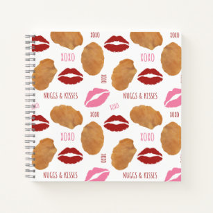 Nuggs & Kisses Valentine's Chicken Nuggets Lips Notebook