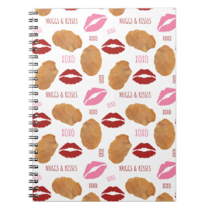 Nuggs & Kisses Valentine's Lips Pattern Notebook