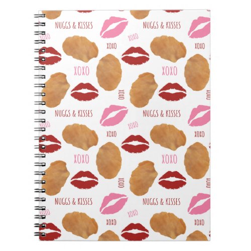 Nuggs  Kisses Valentines Lips Pattern Notebook
