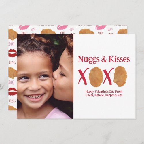 Nuggs  Kisses XOXO Pattern Valentine Photo Card