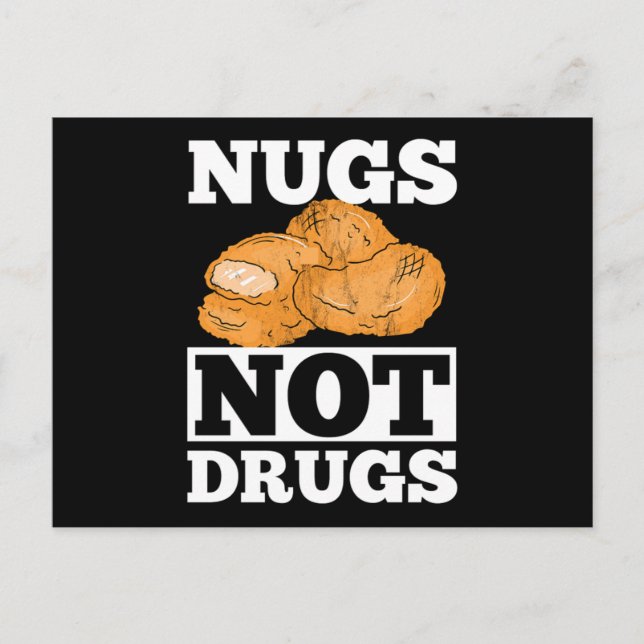 Nugs Not Drugs Gift Funny Minimalist Tees Postcard (Front)