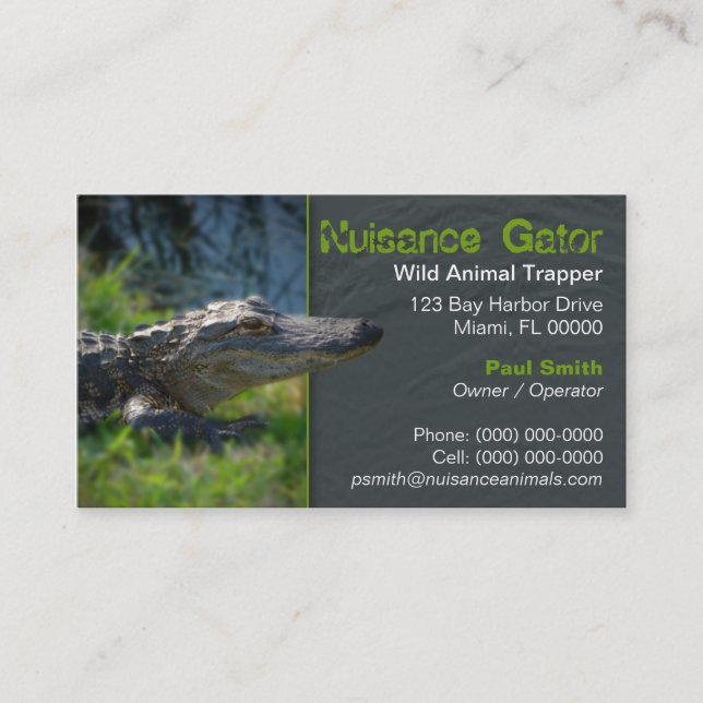 Nuisance Animal Trapper Business Card (Front)