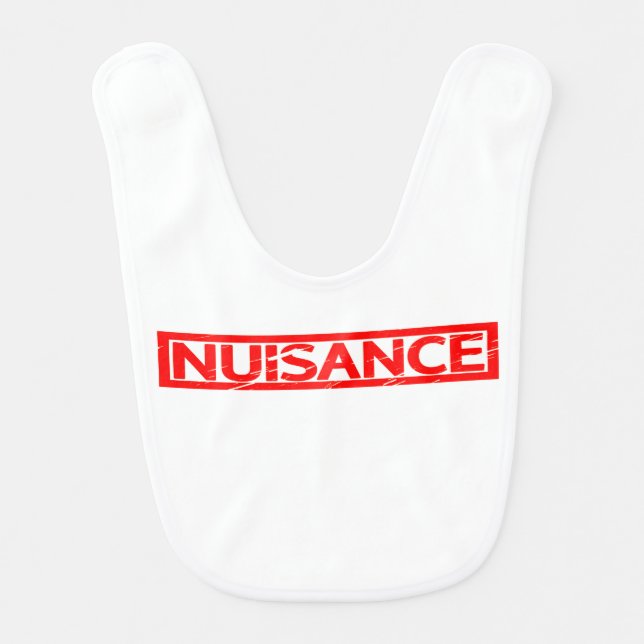 Nuisance Stamp Baby Bib (Front)