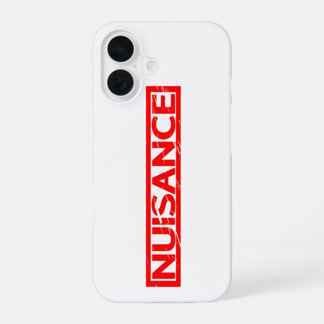 Nuisance Stamp Iphone Case (Back)