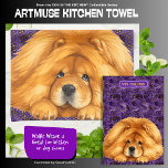 NUK- Red Chow - ArtMuse Kitchen Towels<br><div class="desc">🐾❤️ Welcome to Dog in the Kitchen, where adorable dogs, delicious recipes, and a dash of whimsy come together! ❤️ This versatile kitchen towel features original dog-inspired recipe artwork that brings charm and personality to any space—whether you’re cooking at home or setting up at a dog show. 🐾 Perfect for...</div>
