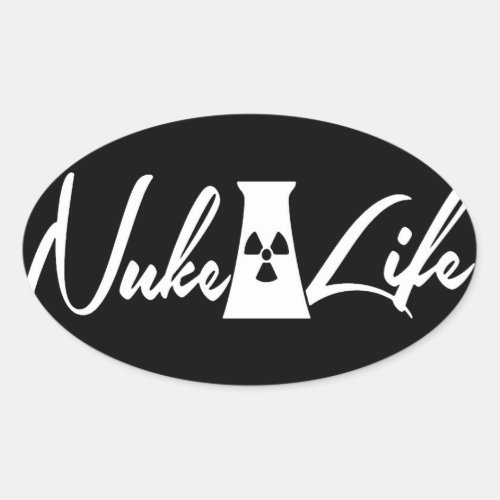 Nuke_Life Oval Sticker