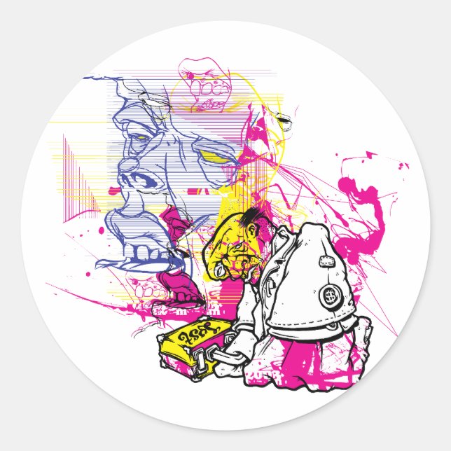 Nuke Revolution Classic Round Sticker (Front)