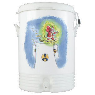 Nuked Santa Claus Igloo beverage cooler 10 gal