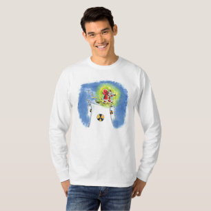 Nuked Santa Claus men white long sleeve T-shirt